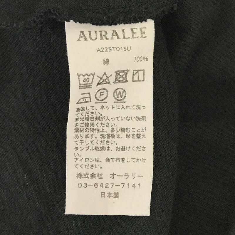 AURALEE / オーラリー STAND-UP TEE ヘビーオンス コットン オーバーサイズ クルーネック ポケット Tシャツ