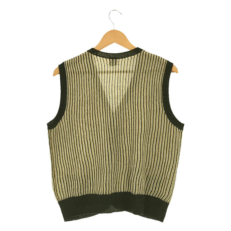 6(ROKU)＞STRIPE KNIT VEST/ベスト　ニットベスト