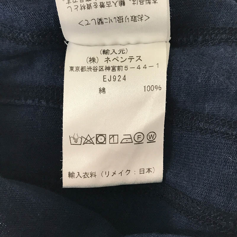 Rebuild by Needles / リビルドバイニードルス コットン クルーネック 再構築 リメイク ポケット ロンT ロングスリーブ カットソー navy