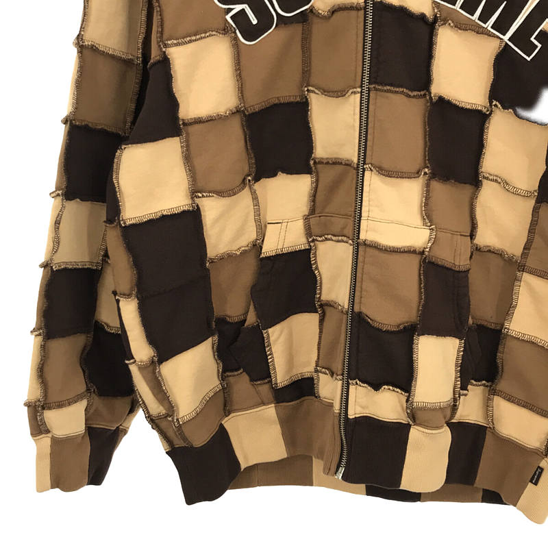 SUPREME / シュプリーム タグ・ステッカー付 REVERSE PATCHWORK ZIP UP HOODED SWEATSHIRT リバース パッチワーク ジップ アップ フーディー スウェットシャツ パーカー