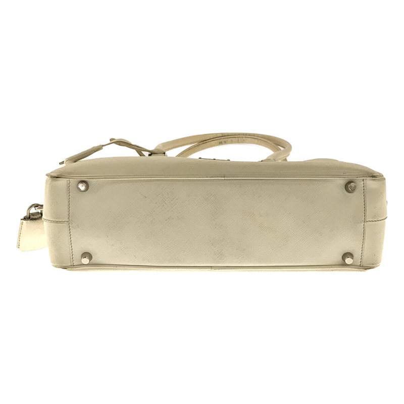 PRADA / プラダ サフィアーノ レザー 三角プレート ミニボストン ハンド バッグ 鍵・保存袋付き
