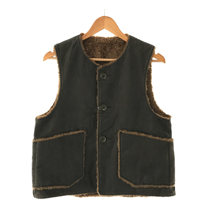 OVEW VEST COATED TWILL リバーシブル ボア ツイル オーバー ベスト