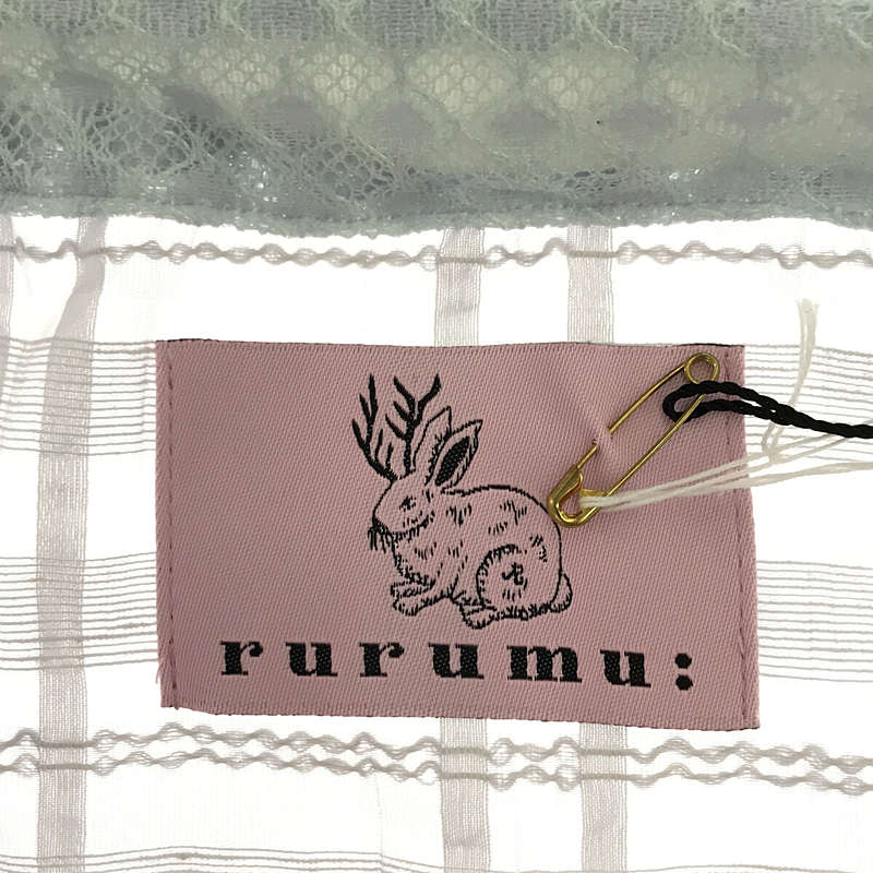 rurumu: / 縷縷夢兎 るるむう check pleats op レース チェック プリーツ ワンピース