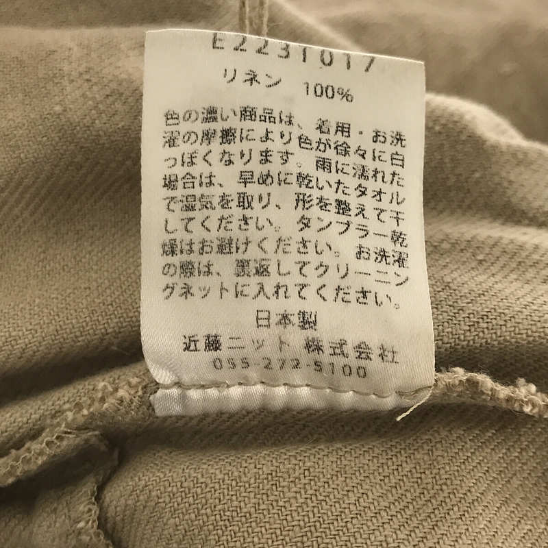 evam eva / エヴァムエヴァ linen tuck pants リネンタックパンツ