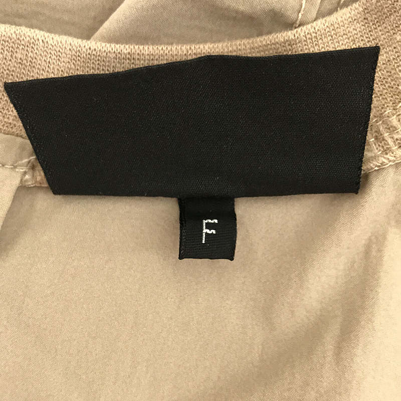 その他 胸ポケット ナイロン 5分袖フレア ロングワンピース