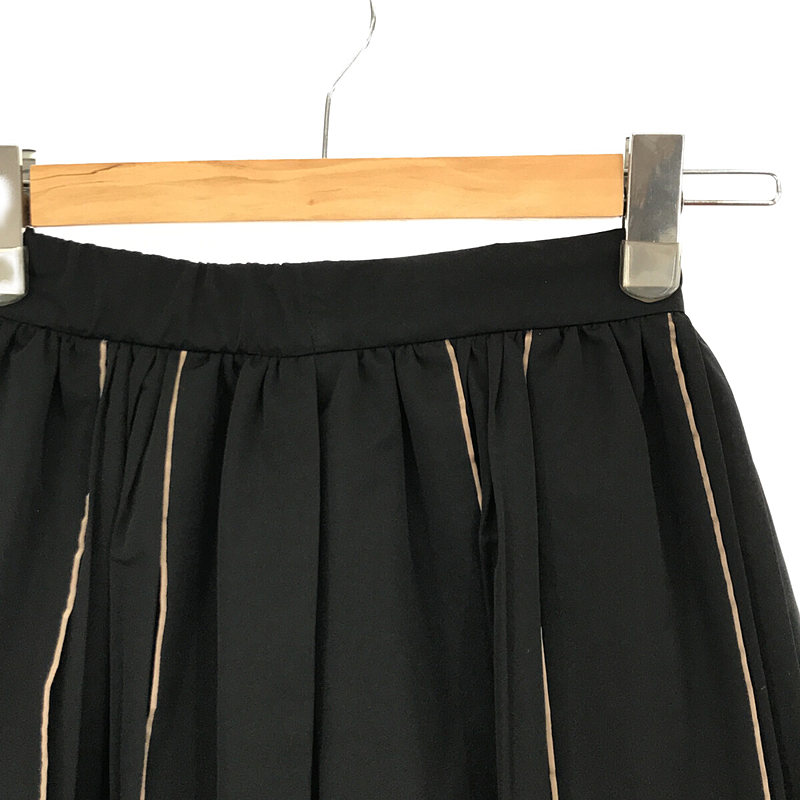 rurumu: / 縷縷夢兎 るるむう shape memory pleats skirt プリーツ レース レイヤード パイピング ロング フレア スカート