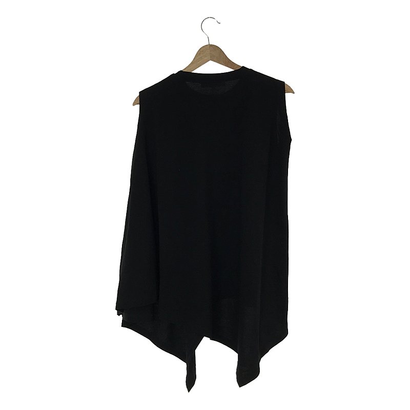 ENFOLD / エンフォルド ハイカウントコットン アシンメトリータンクトップ ノースリーブカットソー