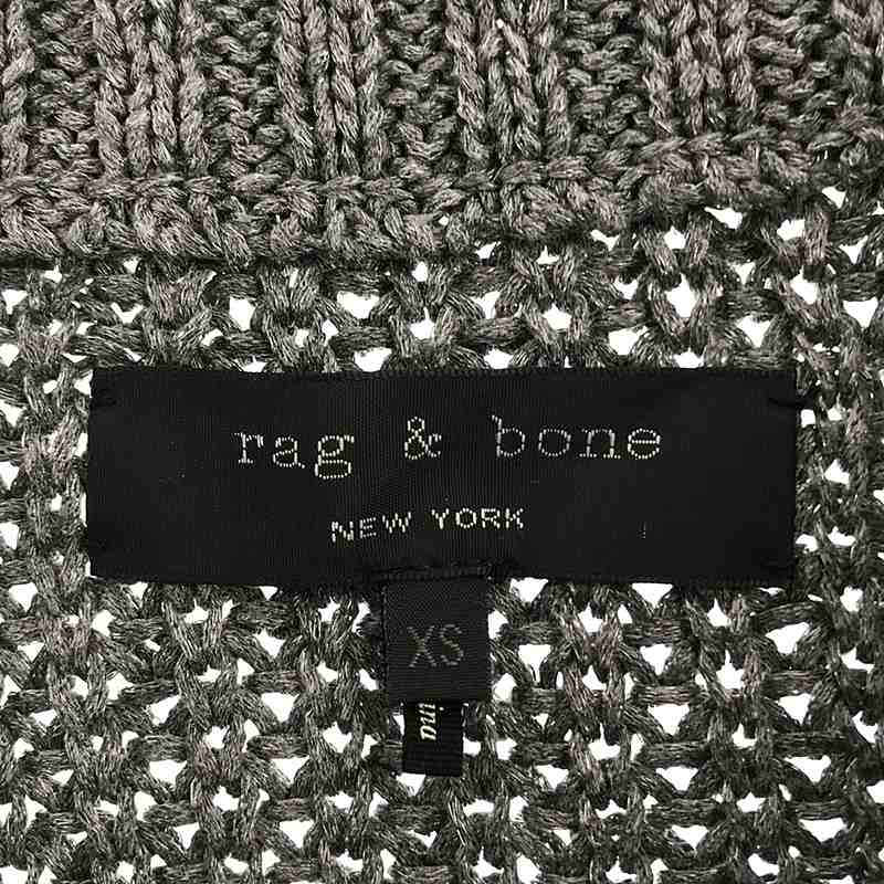 rag & bone / ラグアンドボーン レーヨン混 ラメ グリッター ローゲージ クルーネックニット