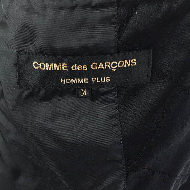 COMME des GARCONS HOMME PLUS / コムデギャルソンオムプリュス ポリ縮絨 ダイヤ柄 スカラップカット  ロングジャケット