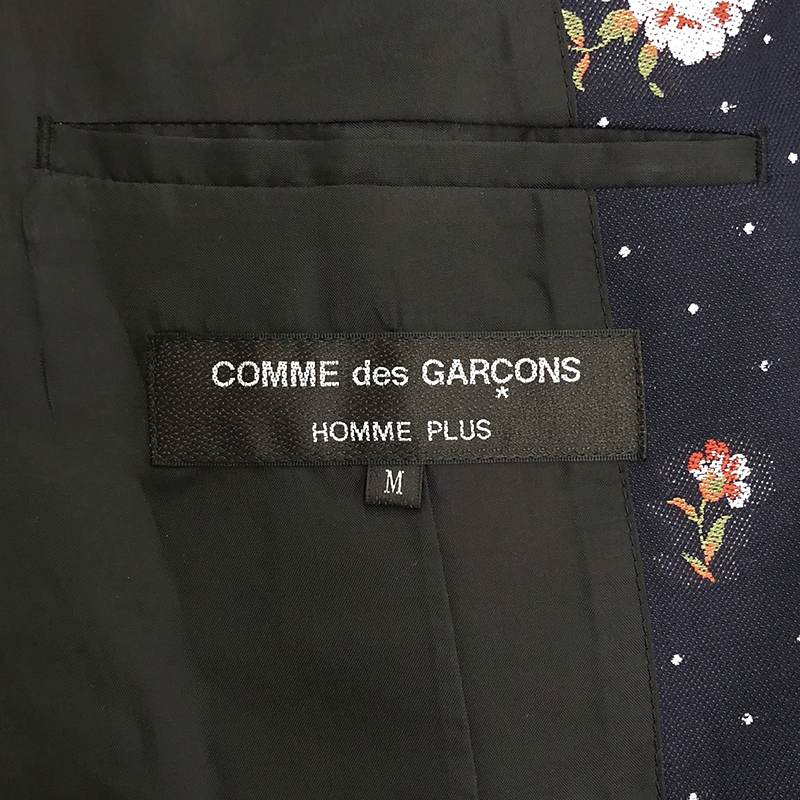 COMME des GARCONS HOMME PLUS / コムデギャルソンオムプリュス ポリエステル フラワー ドッキング レイヤード シングルジャケット
