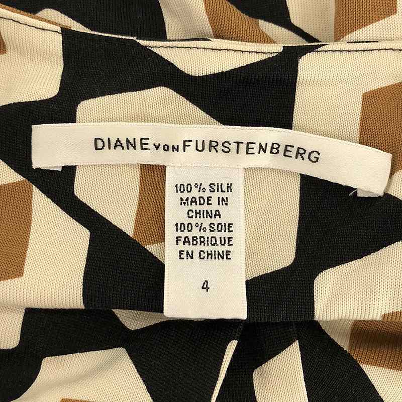 DIANE VON FURSTENBERG / ダイアンフォンファステンバーグ シルク 総柄 ラップロングワンピース