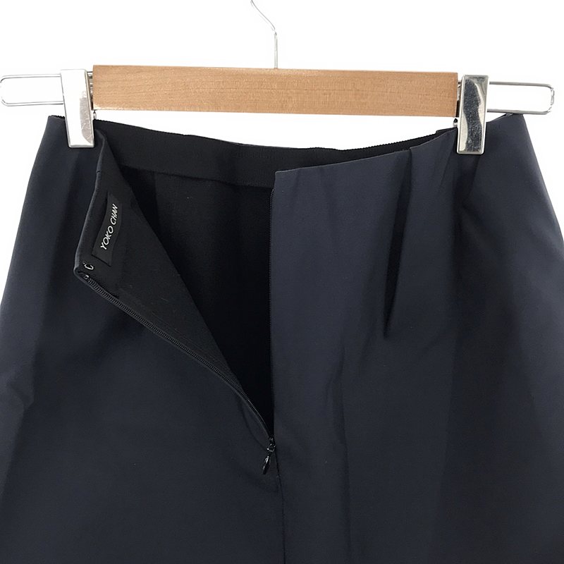 YOKO CHAN / ヨーコチャン ポリエステル ボンディング タック 台形スカート