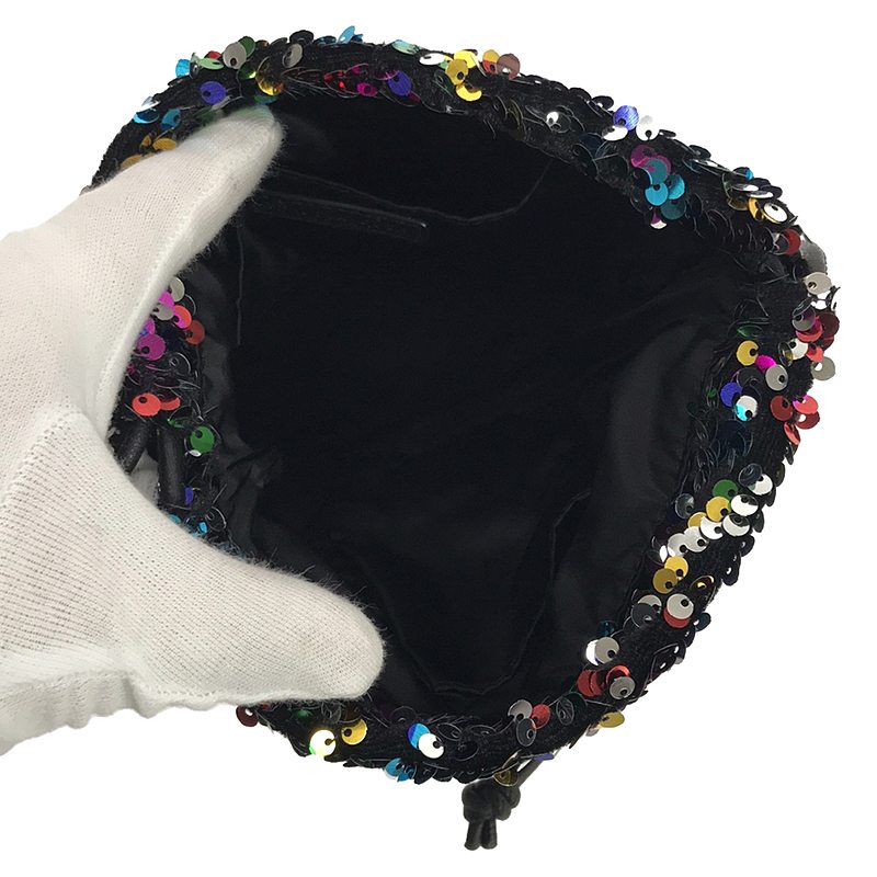 BEAUTY&YOUTH / ビューティーアンドユース ベルベット スパンコール ドロストショルダーバッグ