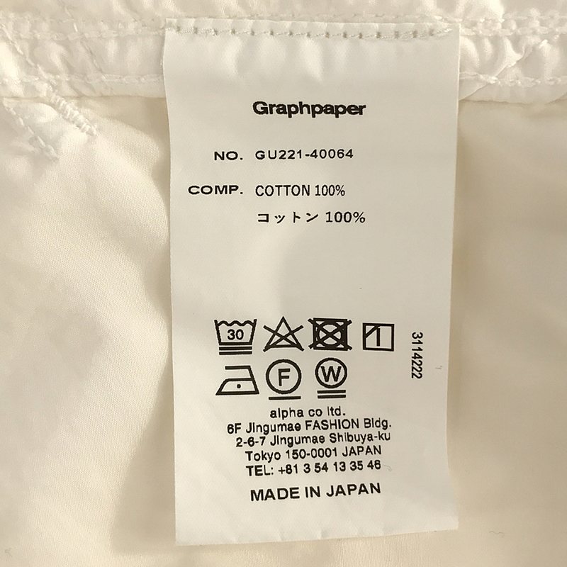 Graphpaper / グラフペーパー Garment Dyed Poplin Millitary Pants パンツ