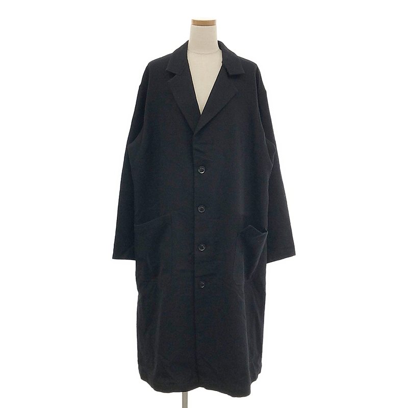 2/48 SHRUNKEN WOOL SERGE LEFT COLLAR SLIT JACKET ウールサージ ロングジャケット コート