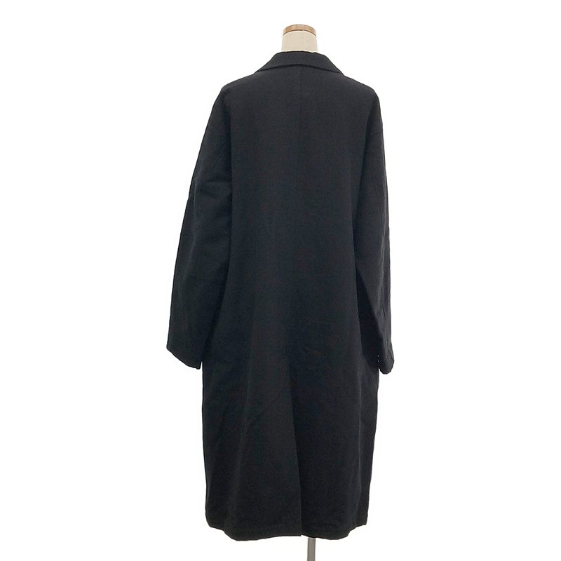 Y's / ワイズヨウジヤマモト 2/48 SHRUNKEN WOOL SERGE LEFT COLLAR SLIT JACKET ウールサージ ロングジャケット コート