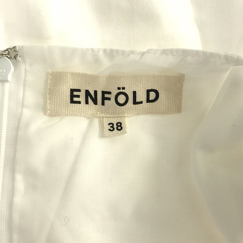 ENFOLD / エンフォルド ライトコットン 1タック ドレープ プルオーバー ノースリーブブラウス