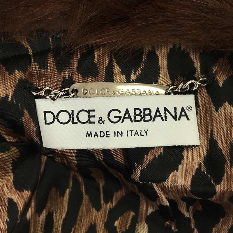 DOLCE＆GABBANA / ドルチェ＆ガッバーナドルガバ レオパード裏地 ウールロングコート