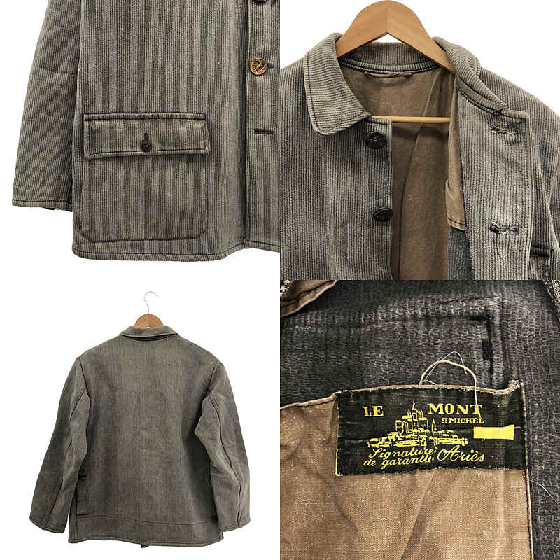 VINTAGE / ヴィンテージ古着 推定1940s〜 LE MONT ST MICHEL コットンピケ ハンティングジャケット