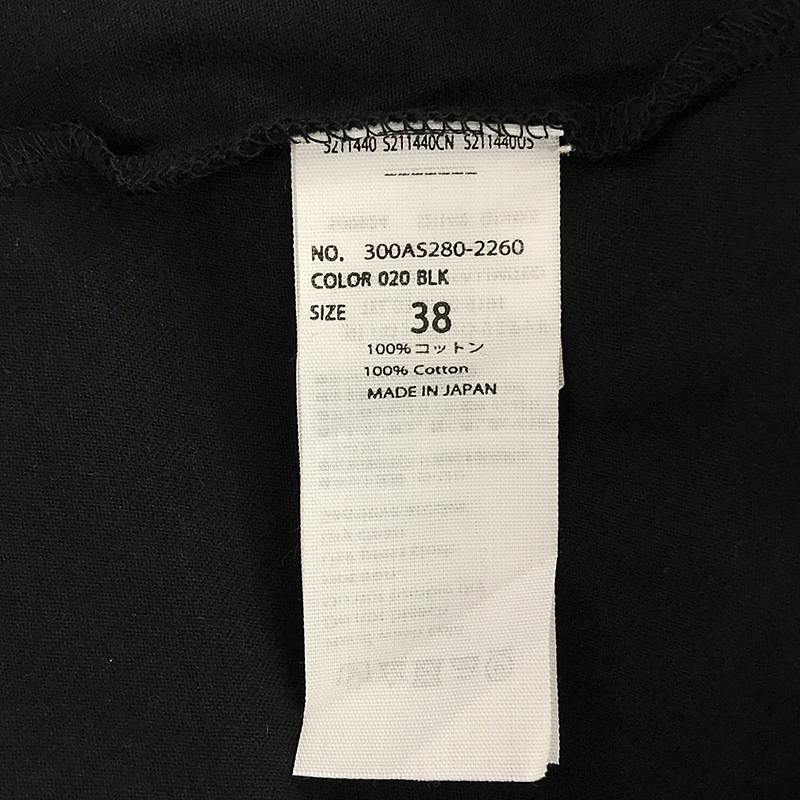 ENFOLD / エンフォルド コットン アシンメトリー ノースリーブカットソー