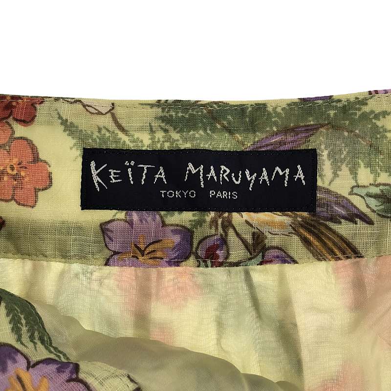 KEITA MARUYAMA / ケイタマルヤマ リネン混 花柄 フレアスカート
