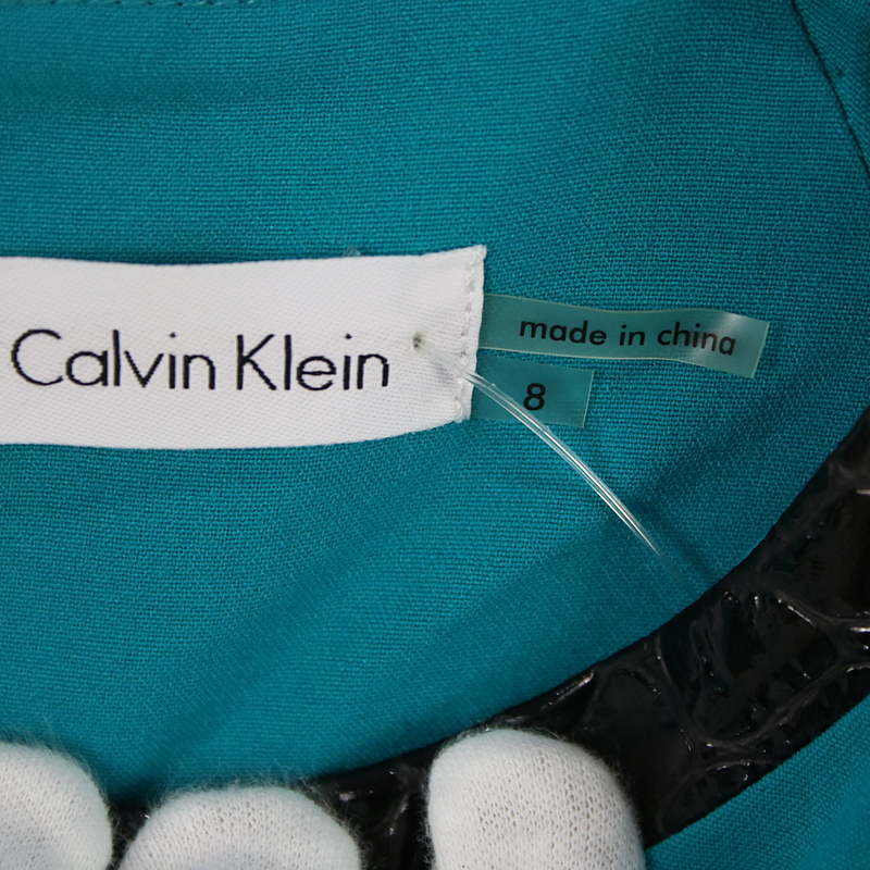 CALVIN KLEIN / カルバンクライン ネックパイソンデザインドレスワンピース