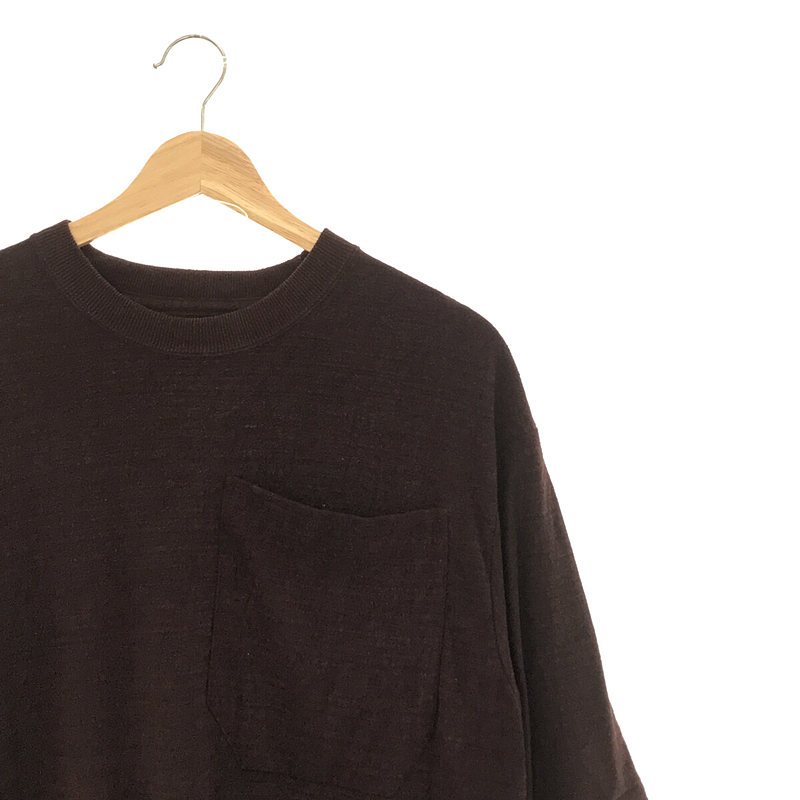 unfil / アンフィル raw silk jersey oversized Tee シルク ビッグシルエット ポケットTシャツ