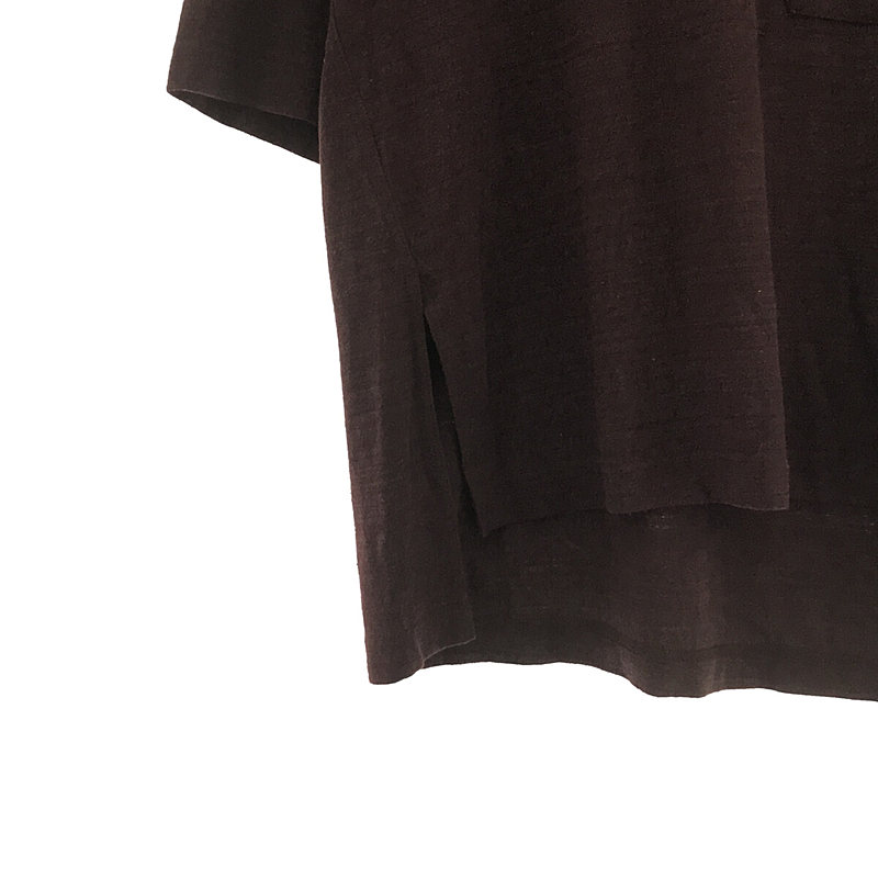 unfil / アンフィル raw silk jersey oversized Tee シルク ビッグシルエット ポケットTシャツ