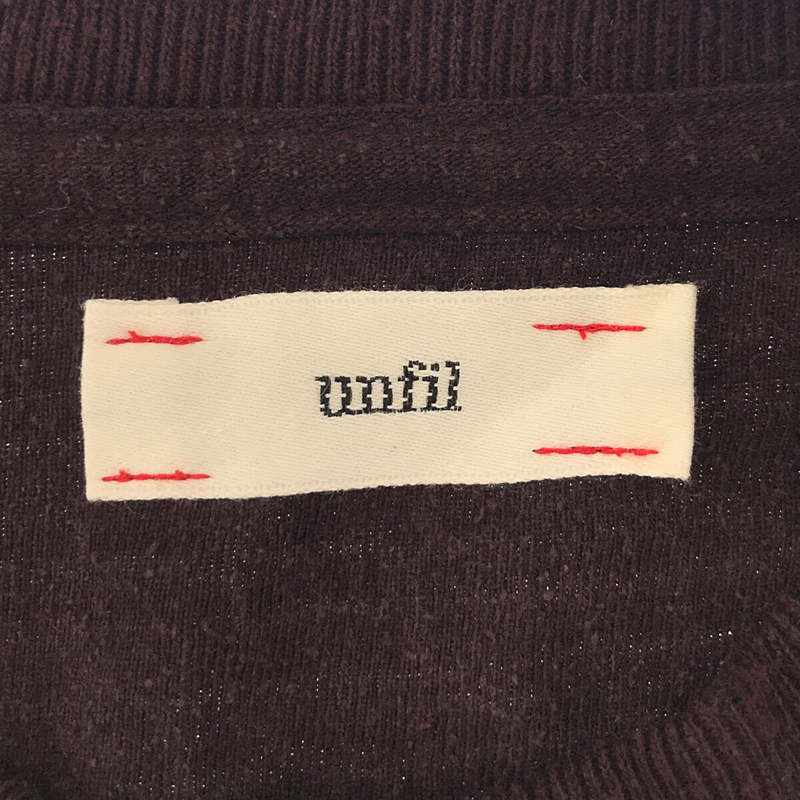 unfil / アンフィル raw silk jersey oversized Tee シルク ビッグシルエット ポケットTシャツ