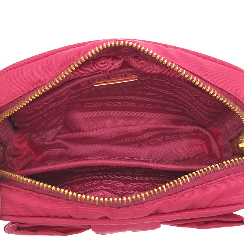 PRADA / プラダ 2way リボン ナイロン ミニショルダーポーチ ポシェット