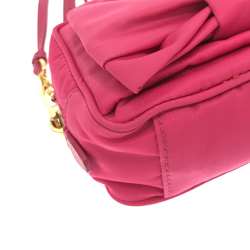 PRADA / プラダ 2way リボン ナイロン ミニショルダーポーチ ポシェット