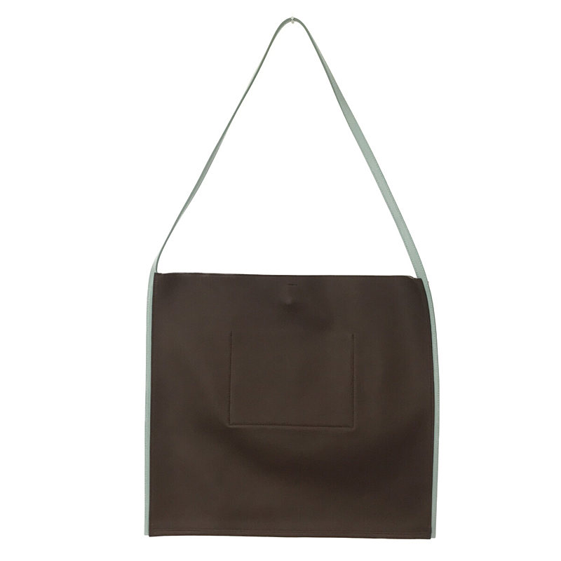 JIL SANDER / ジルサンダー border leather tote / ボーダー オールレザー スクエア ショルダーバッグ