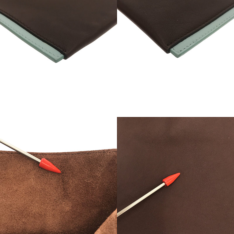 JIL SANDER / ジルサンダー border leather tote / ボーダー オールレザー スクエア ショルダーバッグ