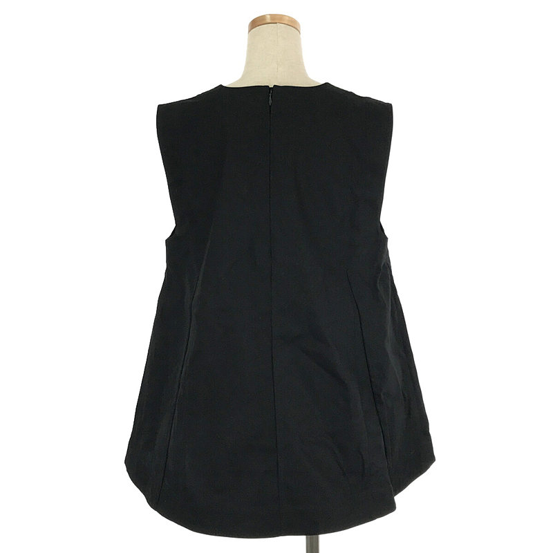 JIL SANDER / ジルサンダー コットン キーネック スリーブレストップス