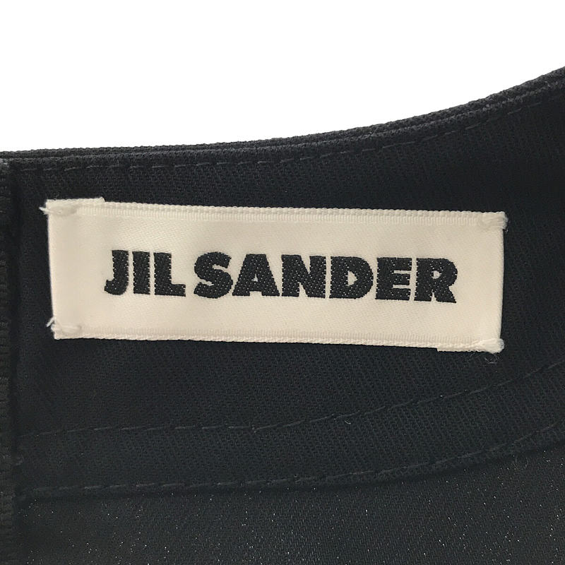 JIL SANDER / ジルサンダー コットン キーネック スリーブレストップス