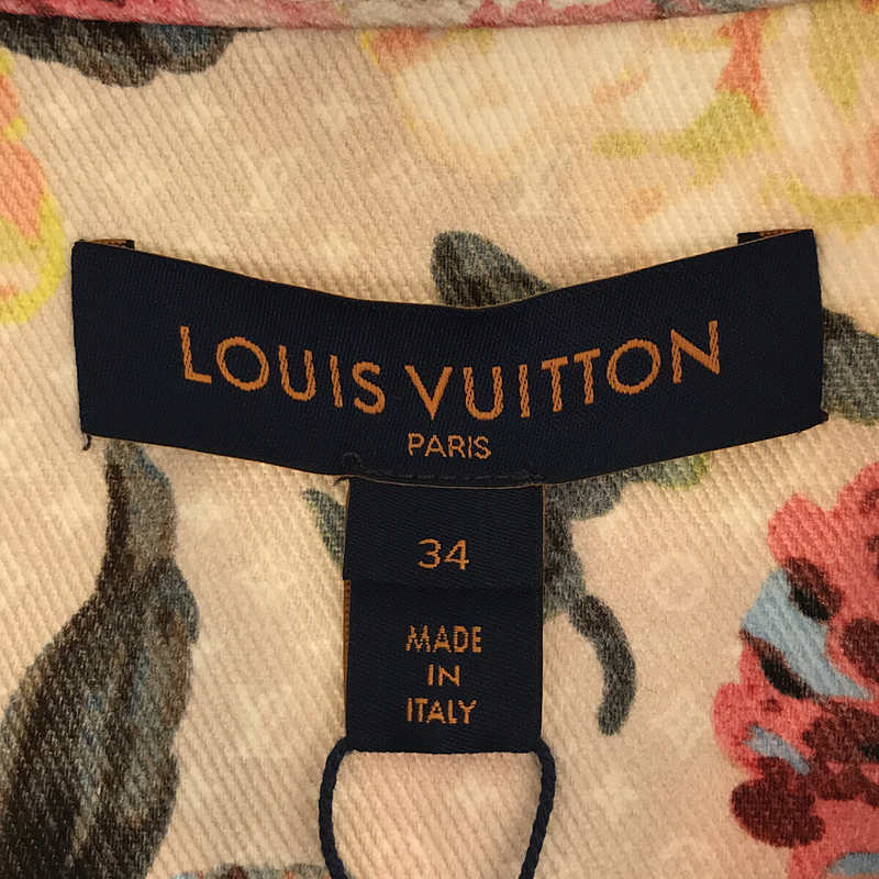 Louis Vuitton / ルイヴィトン フラワー モノグラム プリント ノーカラー デニムジャケット
