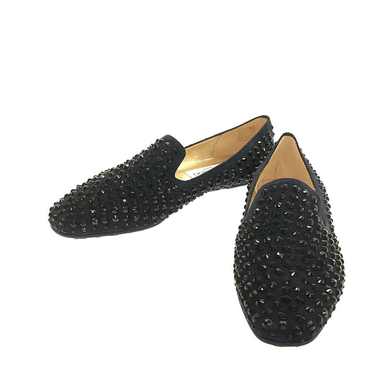 【美品】 JIMMY CHOO / ジミーチュウ | レオパード ハラコ キャップトゥ フラットパンプス | 38 | ブラウン | レディース