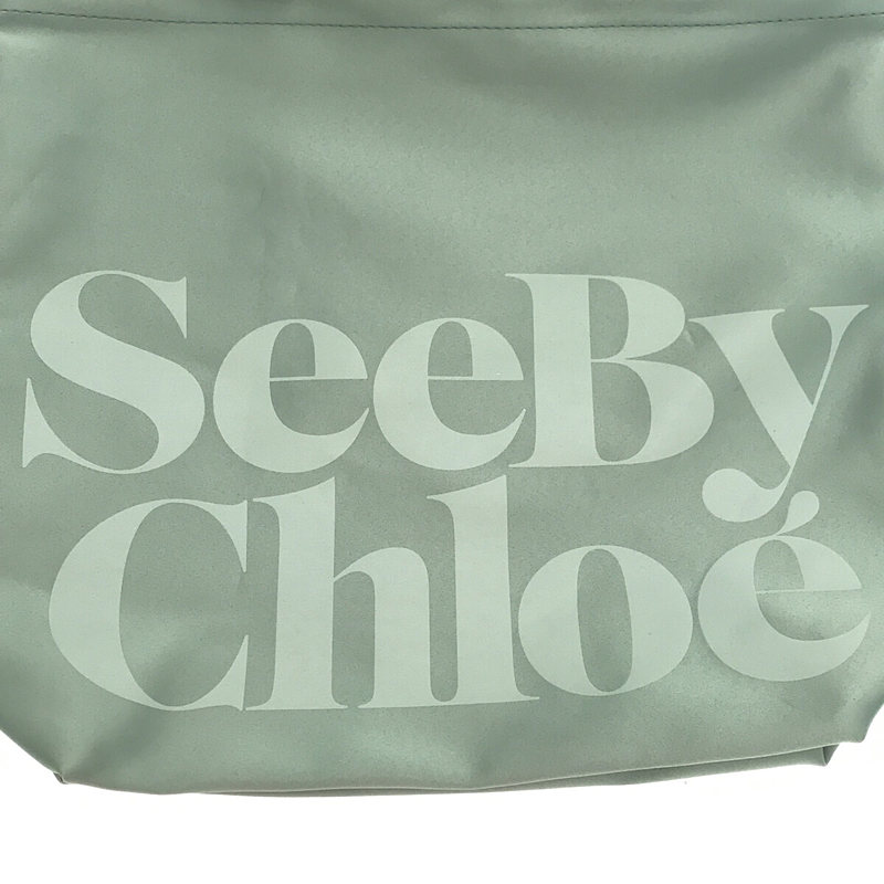 Chloe / クロエ See by Chloe / サテン バイカラー 巾着 ロゴ ハンドトートバッグ