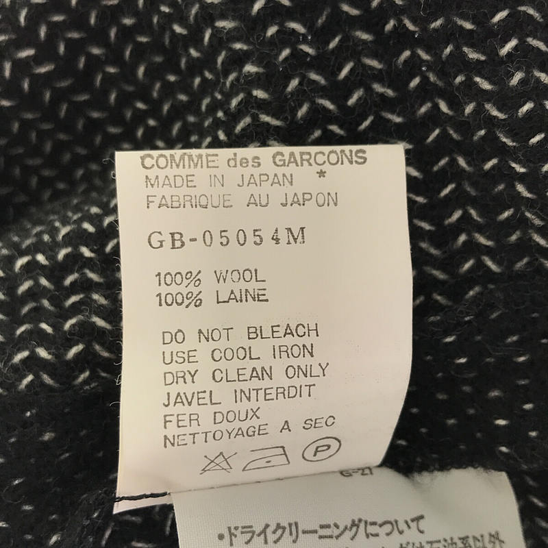 COMME des GARCONS / コムデギャルソン 80s ヴィンテージ ウール バックオープン 切替 プルオーバー ニット