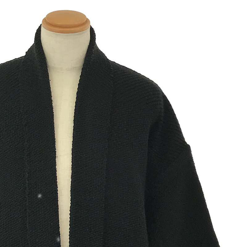 SEEALL / シーオール ショールカラー ウールニット オーバーガウンコート