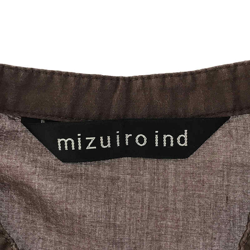 mizuiroind / ミズイロインド コットンピンタック ワイドシャツ