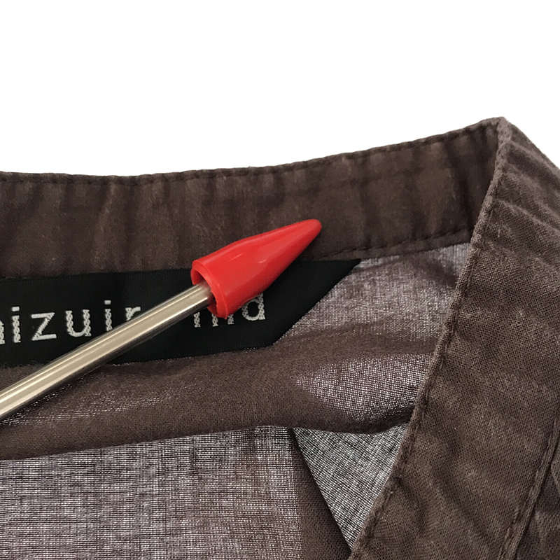 mizuiroind / ミズイロインド コットンピンタック ワイドシャツ