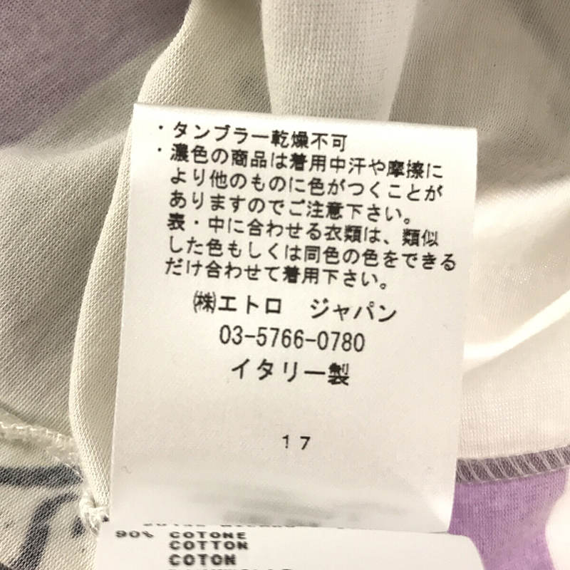 ETRO / エトロ フラワープリント 総柄 Vネック Tシャツ