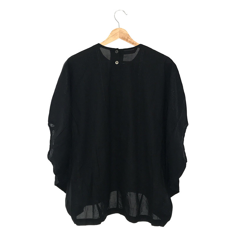 mizuiroind / ミズイロインド ピンタックレースコクーンプルオーバー シャツ