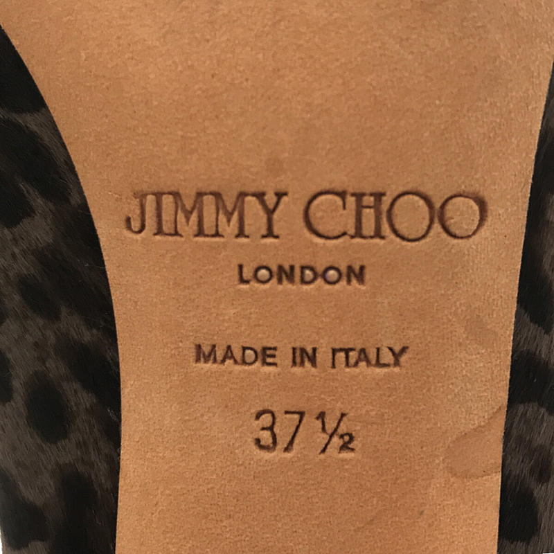 JIMMY CHOO / ジミーチュウ 247 ALLURE レオパード柄 ハラコ ヒールパンプス