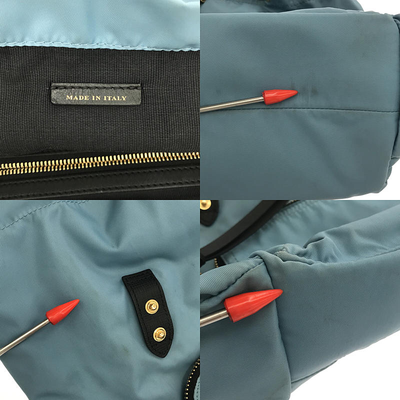 Burberry / バーバリー レザー切替 ナイロン バックパック リュック