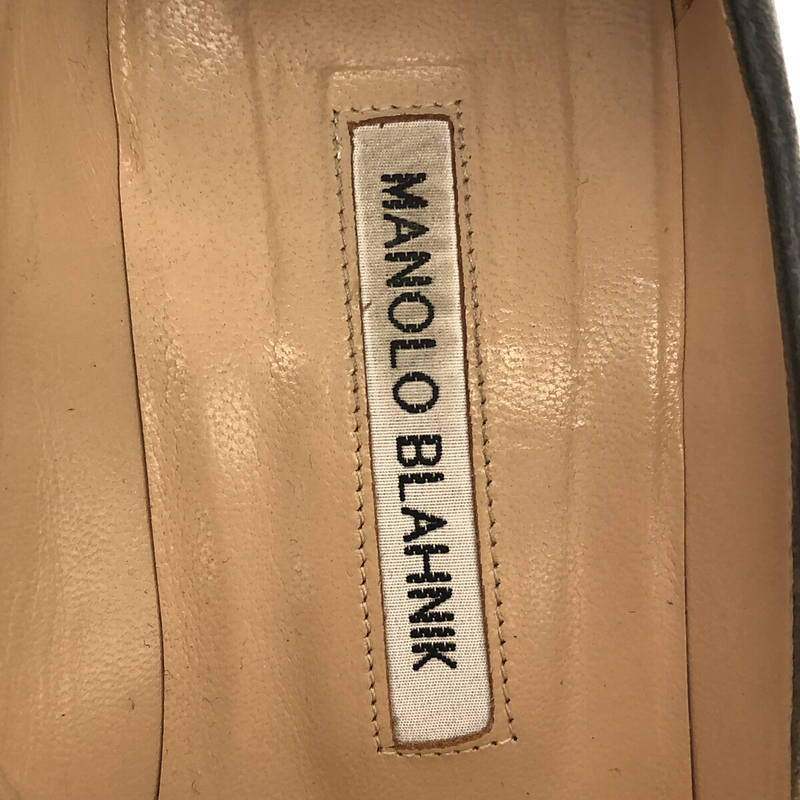 MANOLO BLAHNIK / マノロブラニク スエード ポインテッドトゥ ヒールパンプス