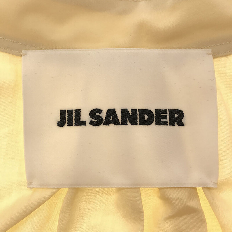 JIL SANDER / ジルサンダー 滝沢眞規子さん着用モデル / コットン ギャザースリーブ Vネックドレスワンピース