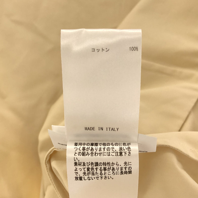 JIL SANDER / ジルサンダー 滝沢眞規子さん着用モデル / コットン ギャザースリーブ Vネックドレスワンピース