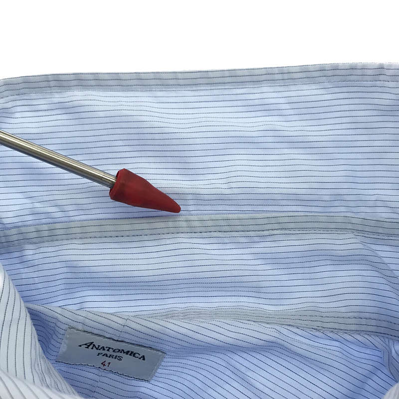 ANATOMICA / アナトミカ コットン ストライプ レギュラカラーシャツ